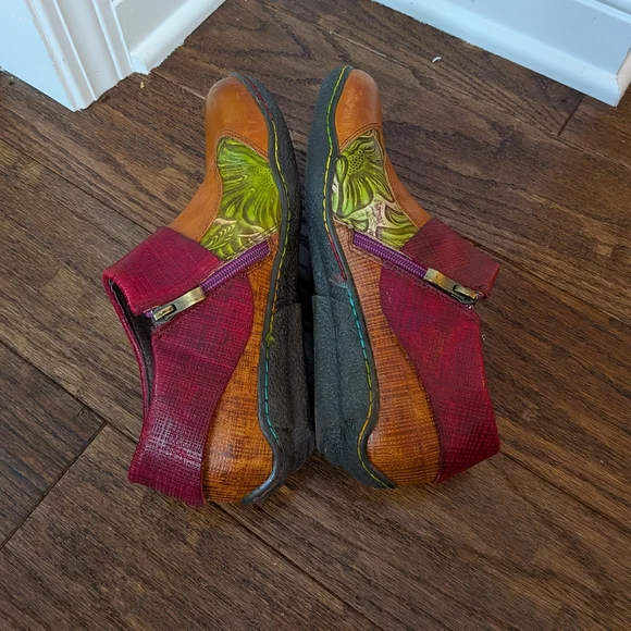 Socofy Art to Wear Boho Leather Shoes Size 42 (11) - Picture 6 of 10